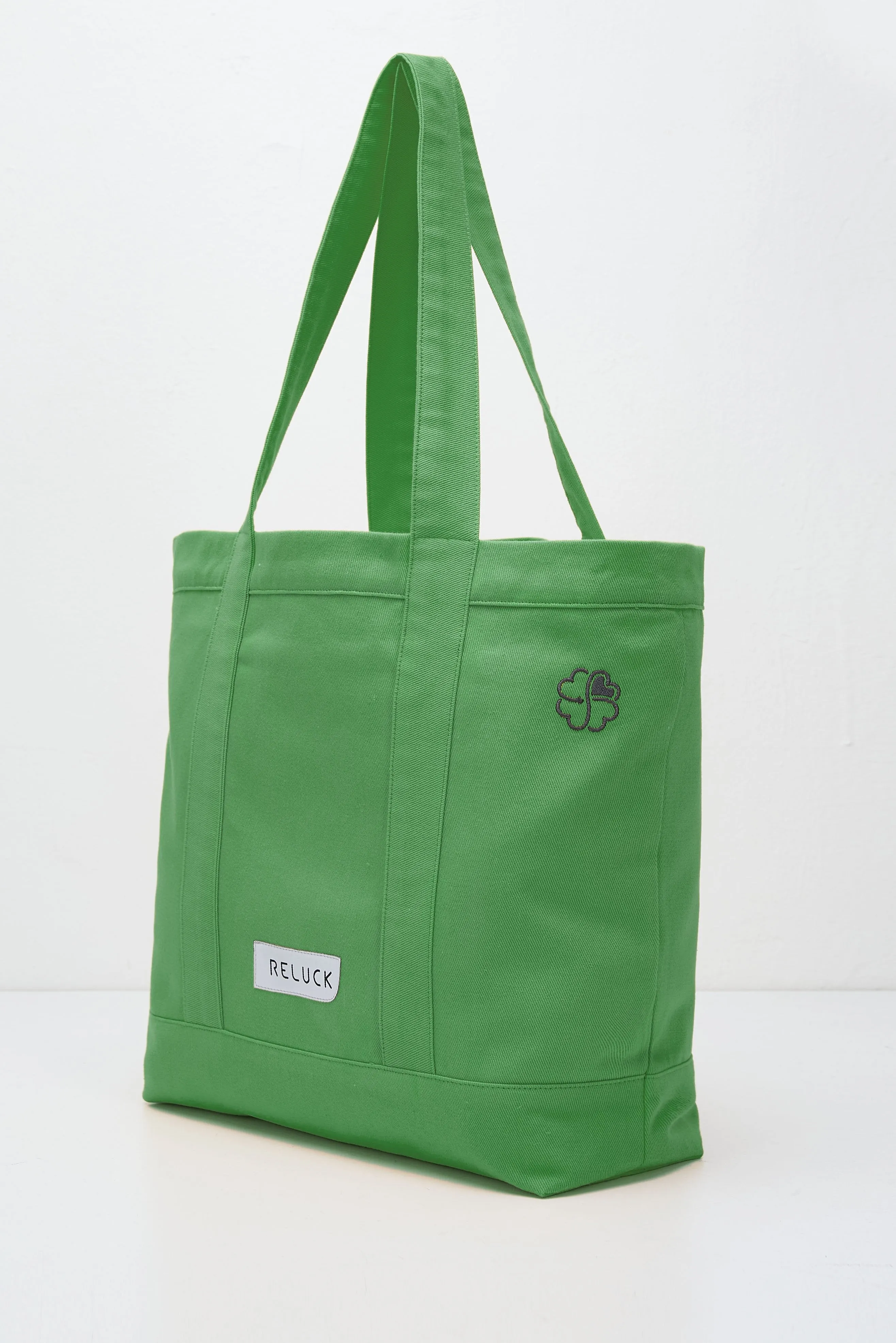 100% Recycled Big Tote Bag Green