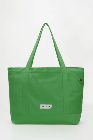 100% Recycled Big Tote Bag Green