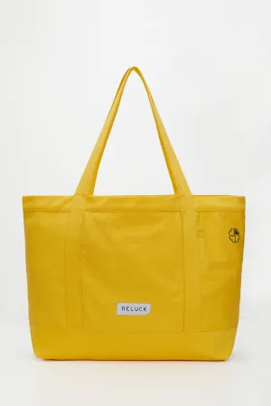 100% Recycled Big Tote Bag Yellow