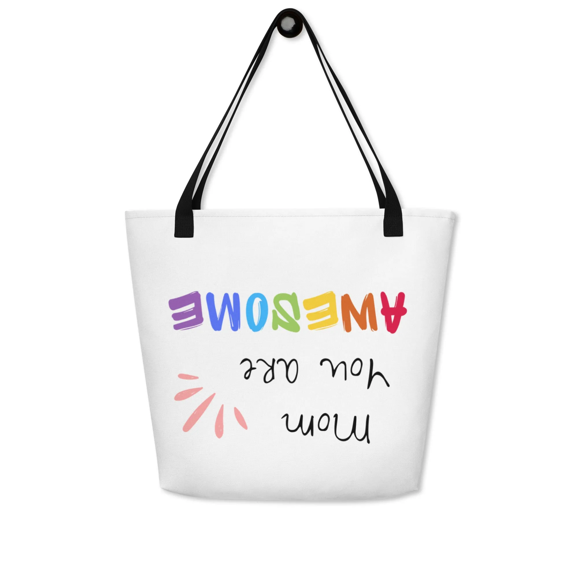 All-Over Print Large Tote Bag / Mothers day Gift / Awesome mom gift / Mother day / mother daughter mug