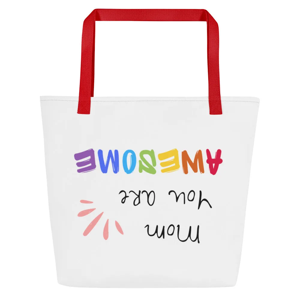 All-Over Print Large Tote Bag / Mothers day Gift / Awesome mom gift / Mother day / mother daughter mug