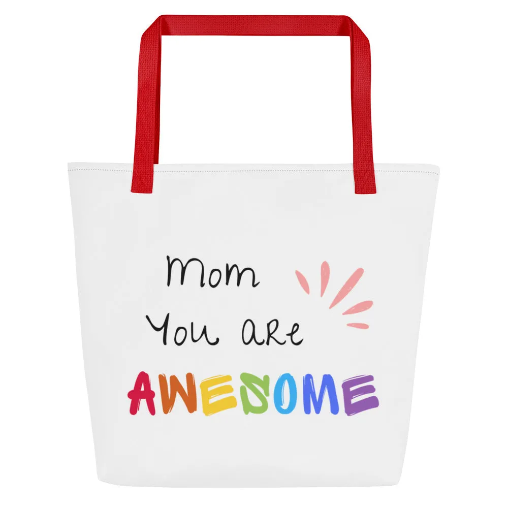 All-Over Print Large Tote Bag / Mothers day Gift / Awesome mom gift / Mother day / mother daughter mug