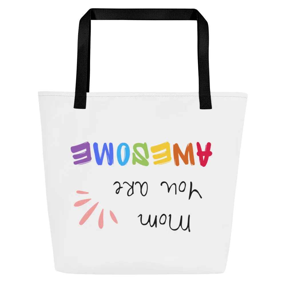 All-Over Print Large Tote Bag / Mothers day Gift / Awesome mom gift / Mother day / mother daughter mug