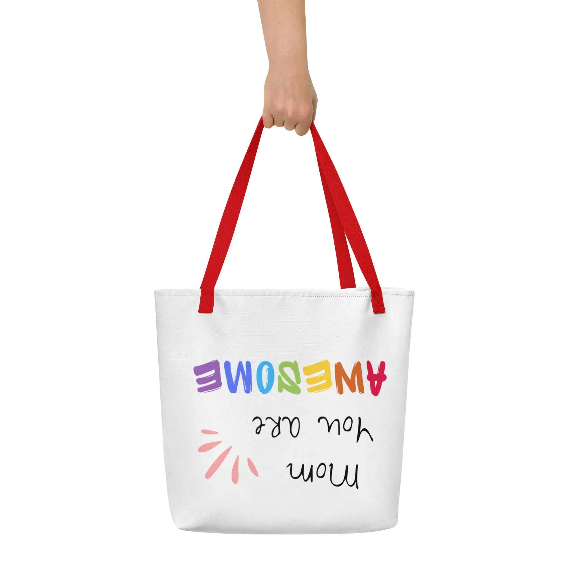 All-Over Print Large Tote Bag / Mothers day Gift / Awesome mom gift / Mother day / mother daughter mug