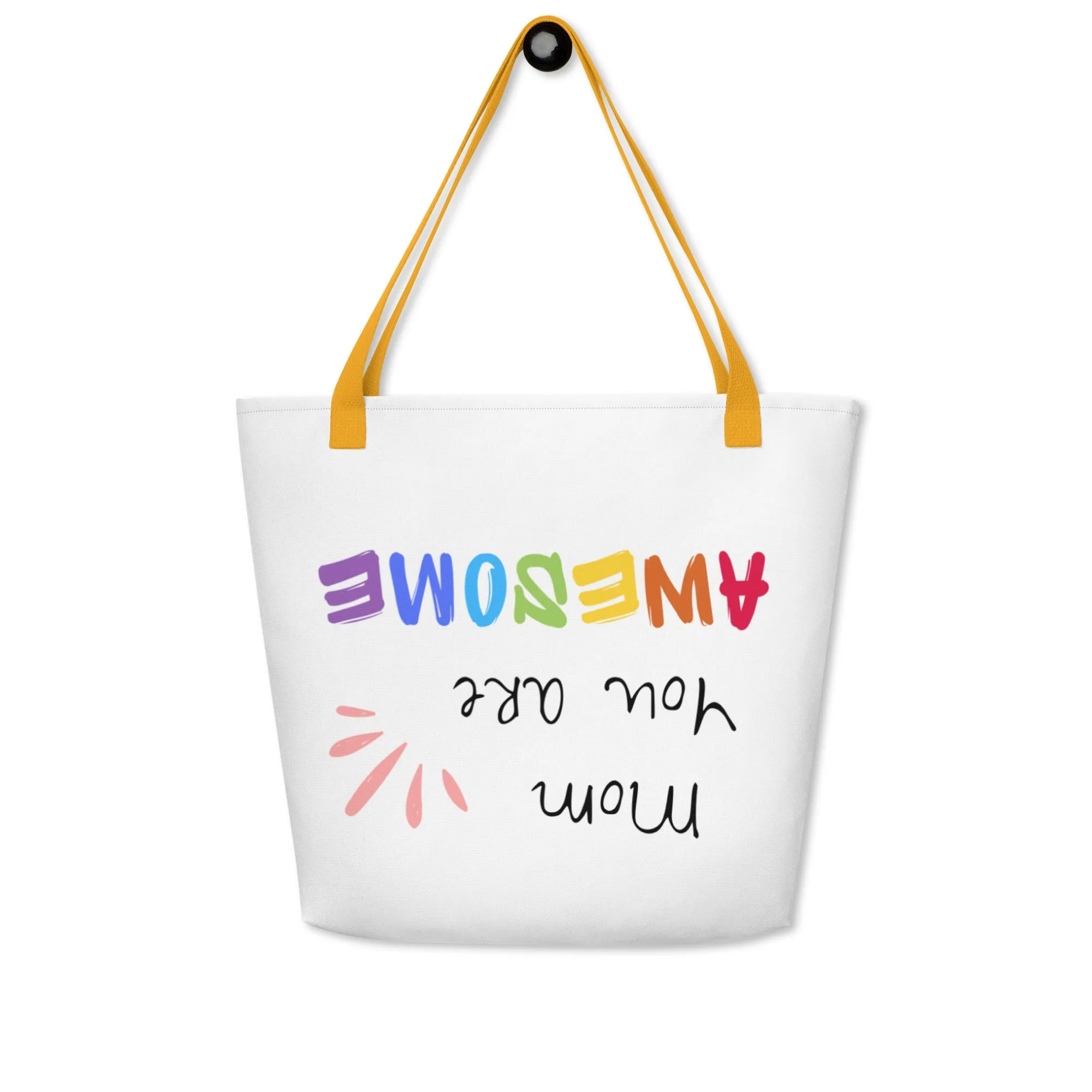 All-Over Print Large Tote Bag / Mothers day Gift / Awesome mom gift / Mother day / mother daughter mug