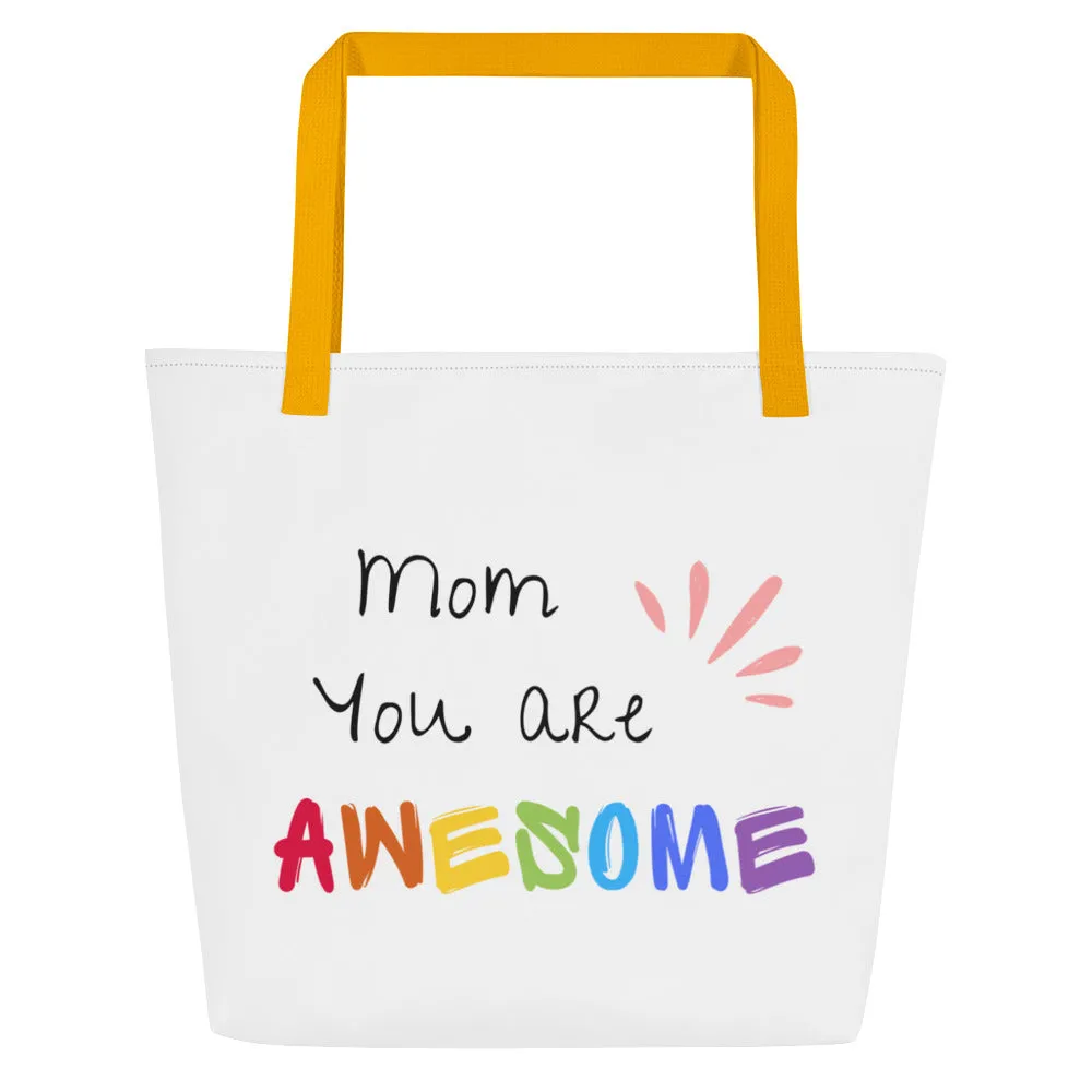 All-Over Print Large Tote Bag / Mothers day Gift / Awesome mom gift / Mother day / mother daughter mug