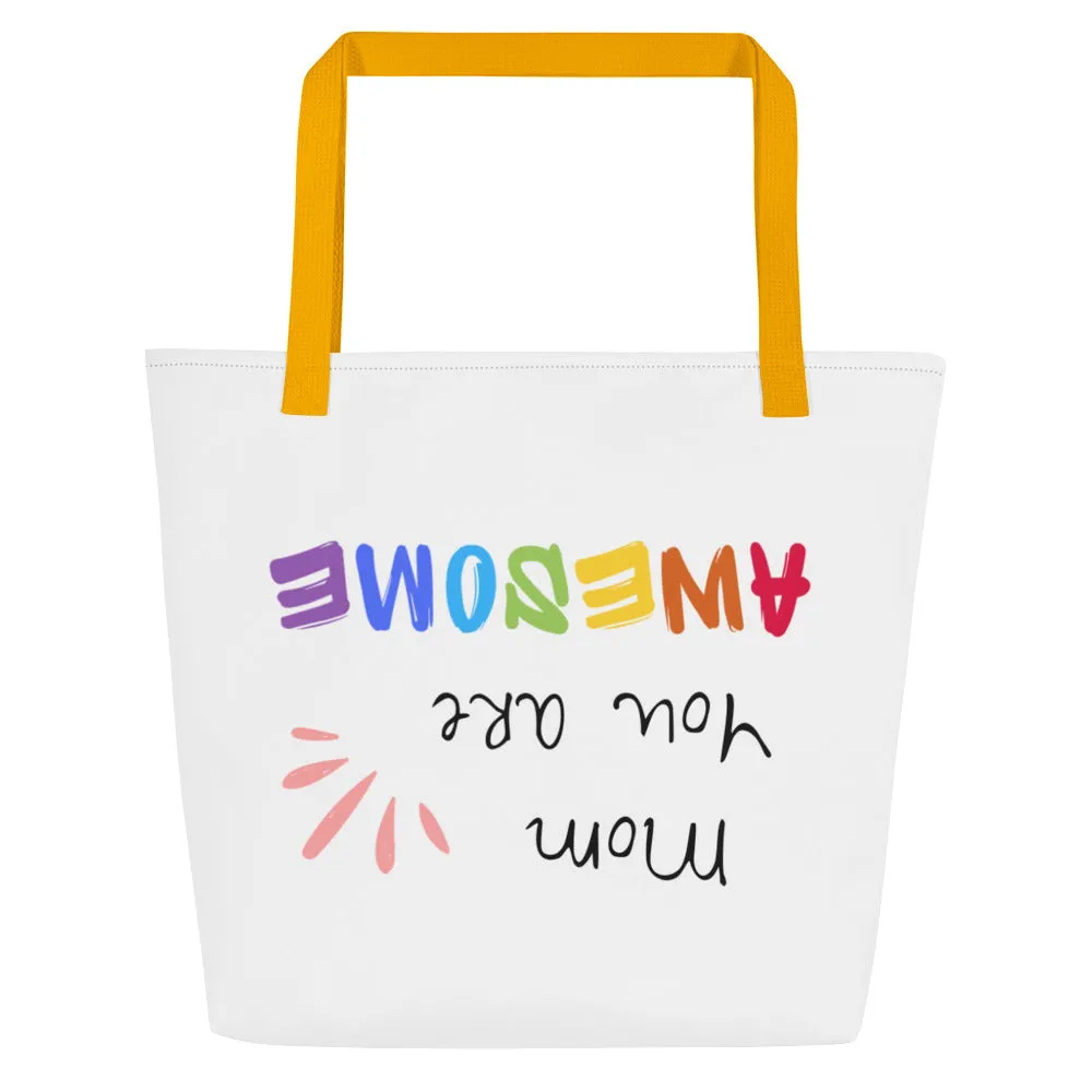 All-Over Print Large Tote Bag / Mothers day Gift / Awesome mom gift / Mother day / mother daughter mug