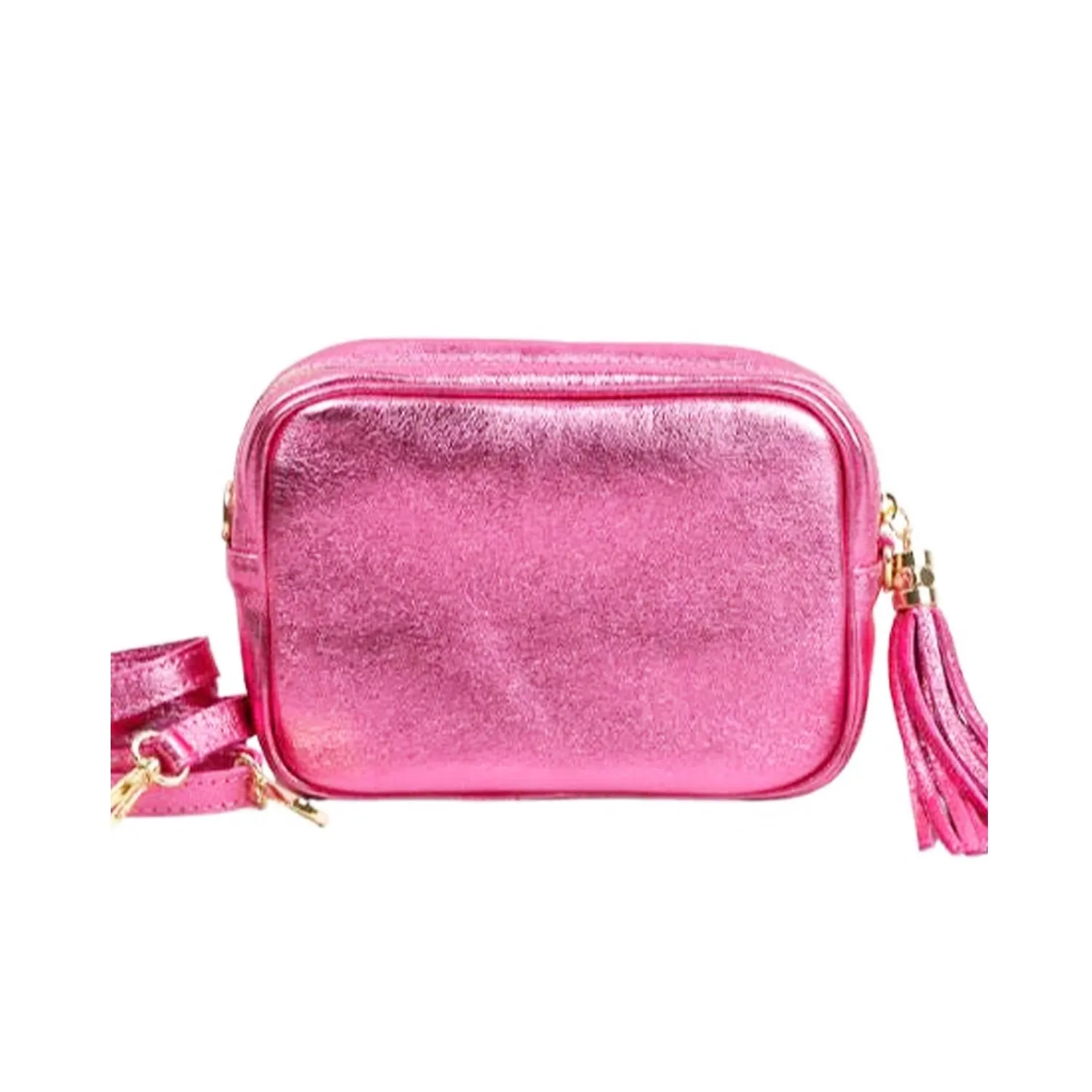 Bag Foiled Crossbody -Fuchsia