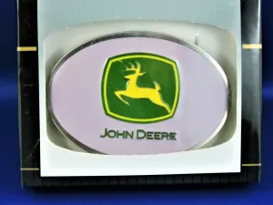 Belt Buckle - John Deere Pink Metal