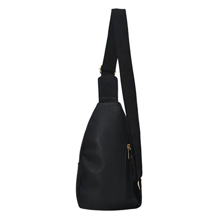 Black NGIL Faux Leather Sling Shoulder Bag