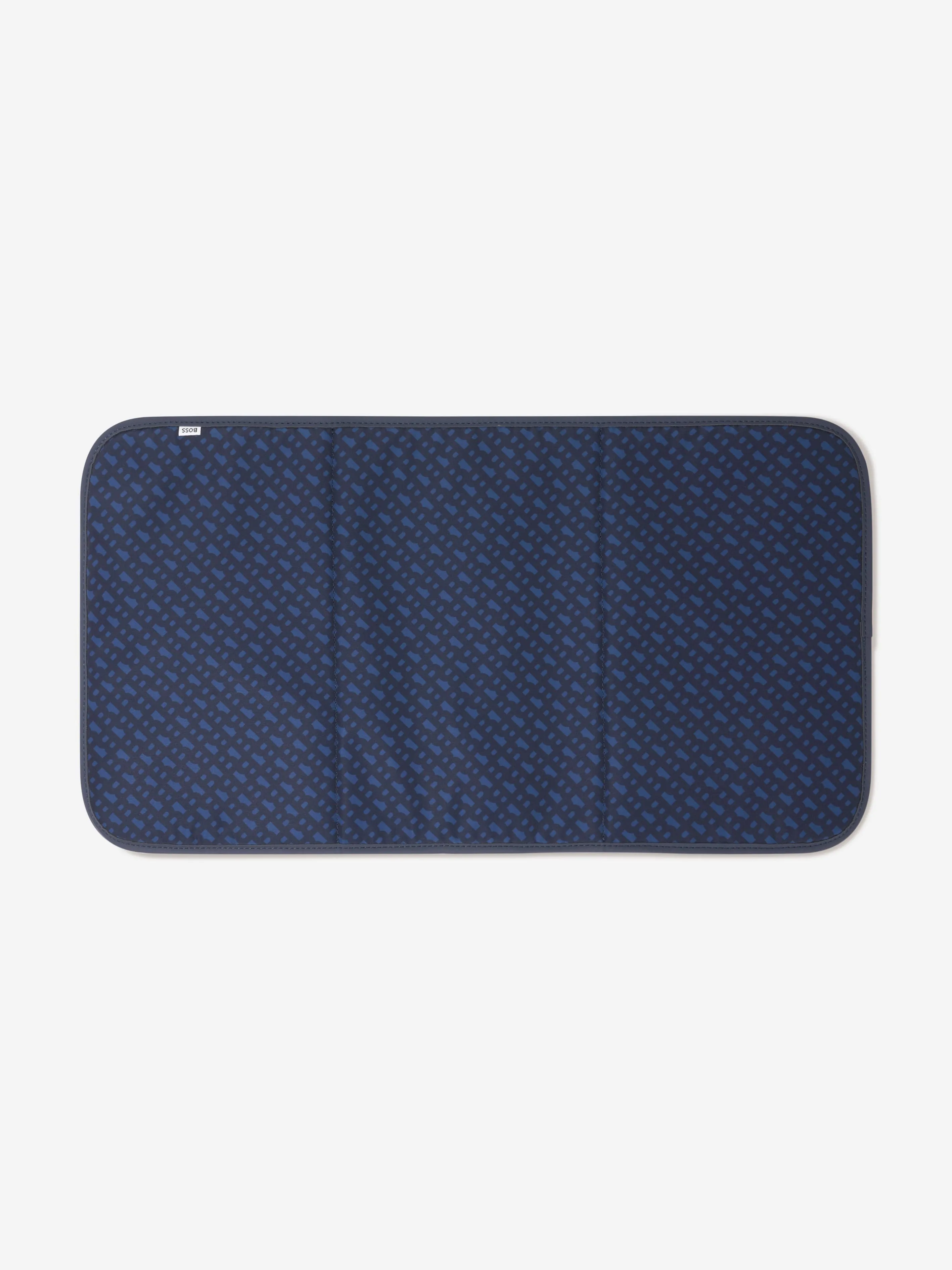 BOSS Baby Monogram Changing Bag in Navy