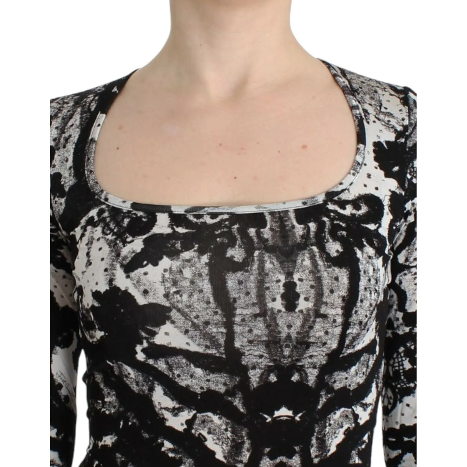 Cavalli Elegant Printed Jersey Sheath Dress