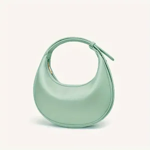 Chic Vegan Leather Crescent Bag for Women - Fashion-Forward Hobo Style with Adjustable Strap - Small & Durable