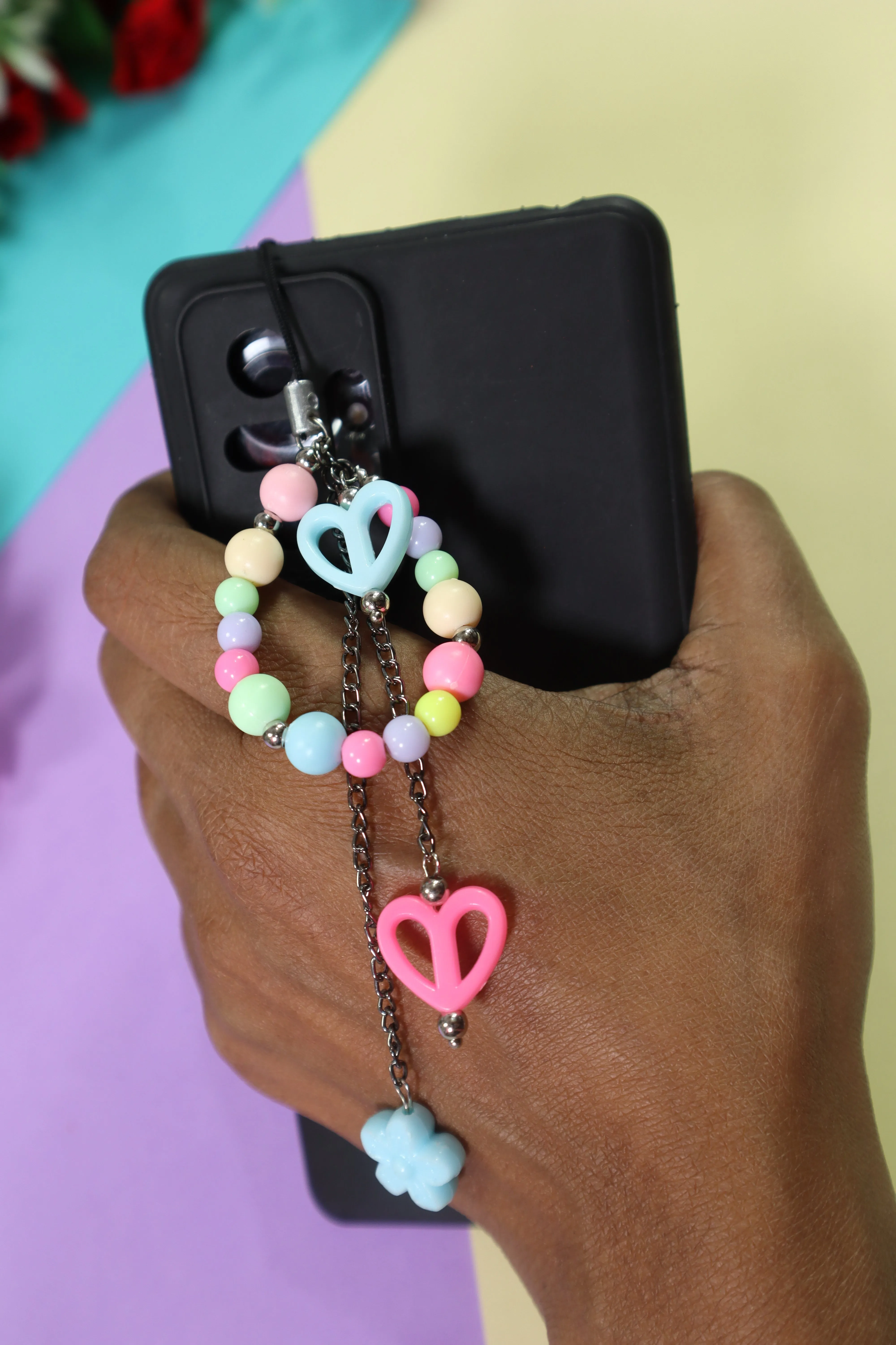 Chunky Chain  Multicoloured Phone Charm