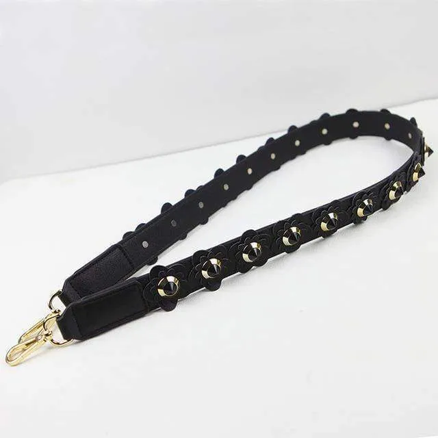 Colorful Flower Rivet Shoulder Strap