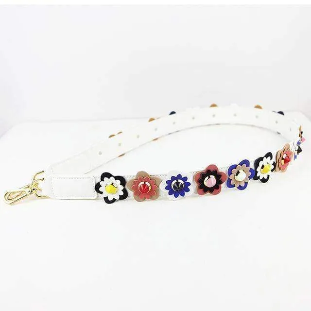 Colorful Flower Rivet Shoulder Strap