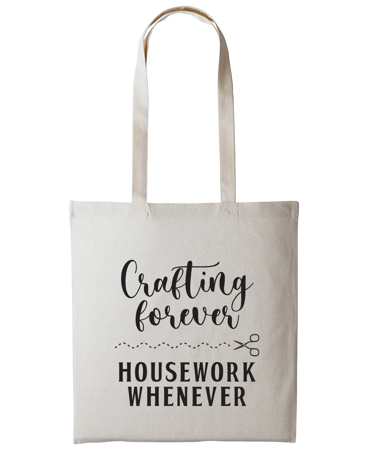 Crafting Tote Bag Cotton Shopper CRAFTERS CRAFT Personalised Text Reusable