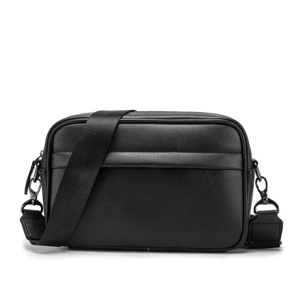 deanwangkt  Fashion Men's Check Pattern Shoulder Bag Pu Daily Commuter Small Square Bag Crossbody Bag