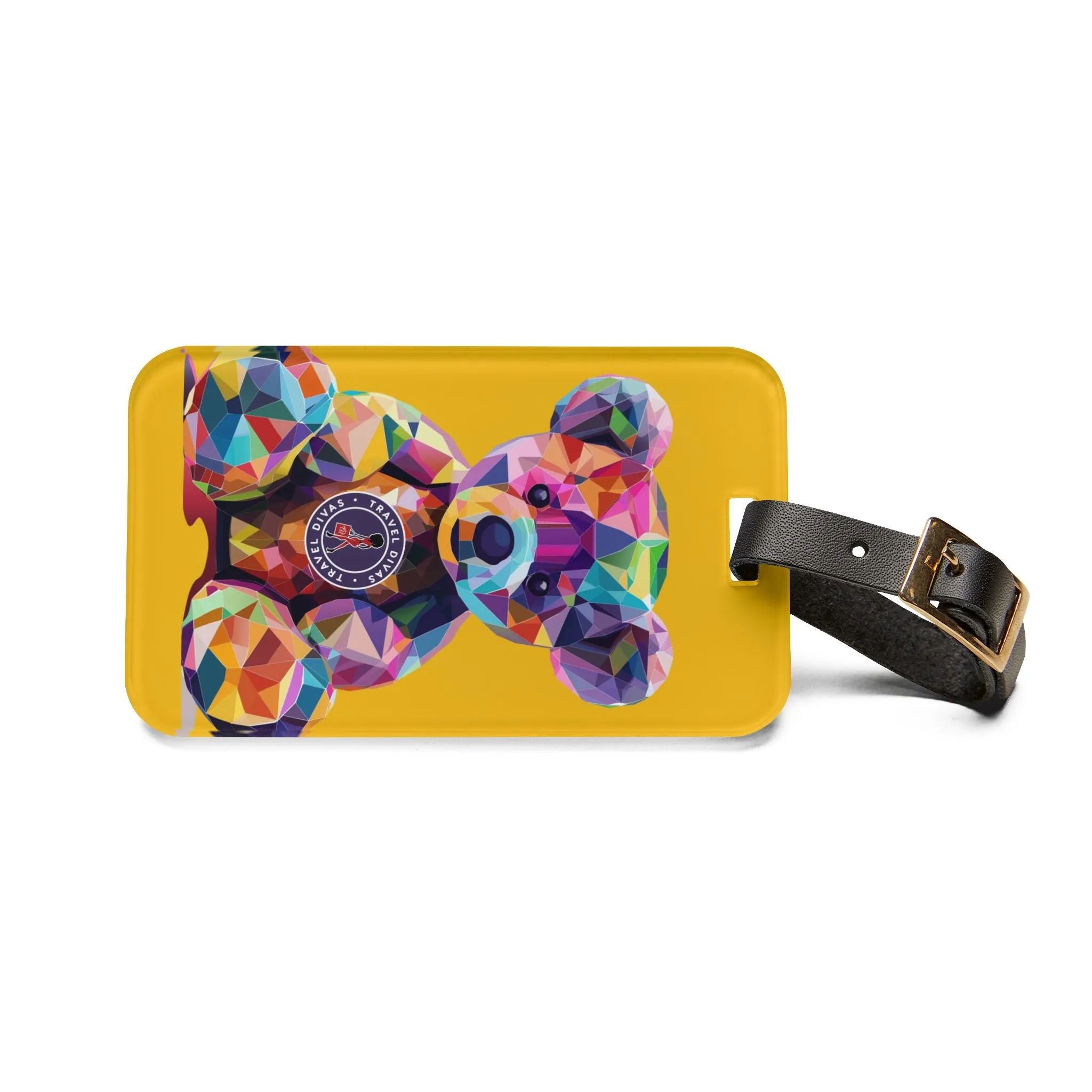 Diva Bear Yellow Luggage Tag