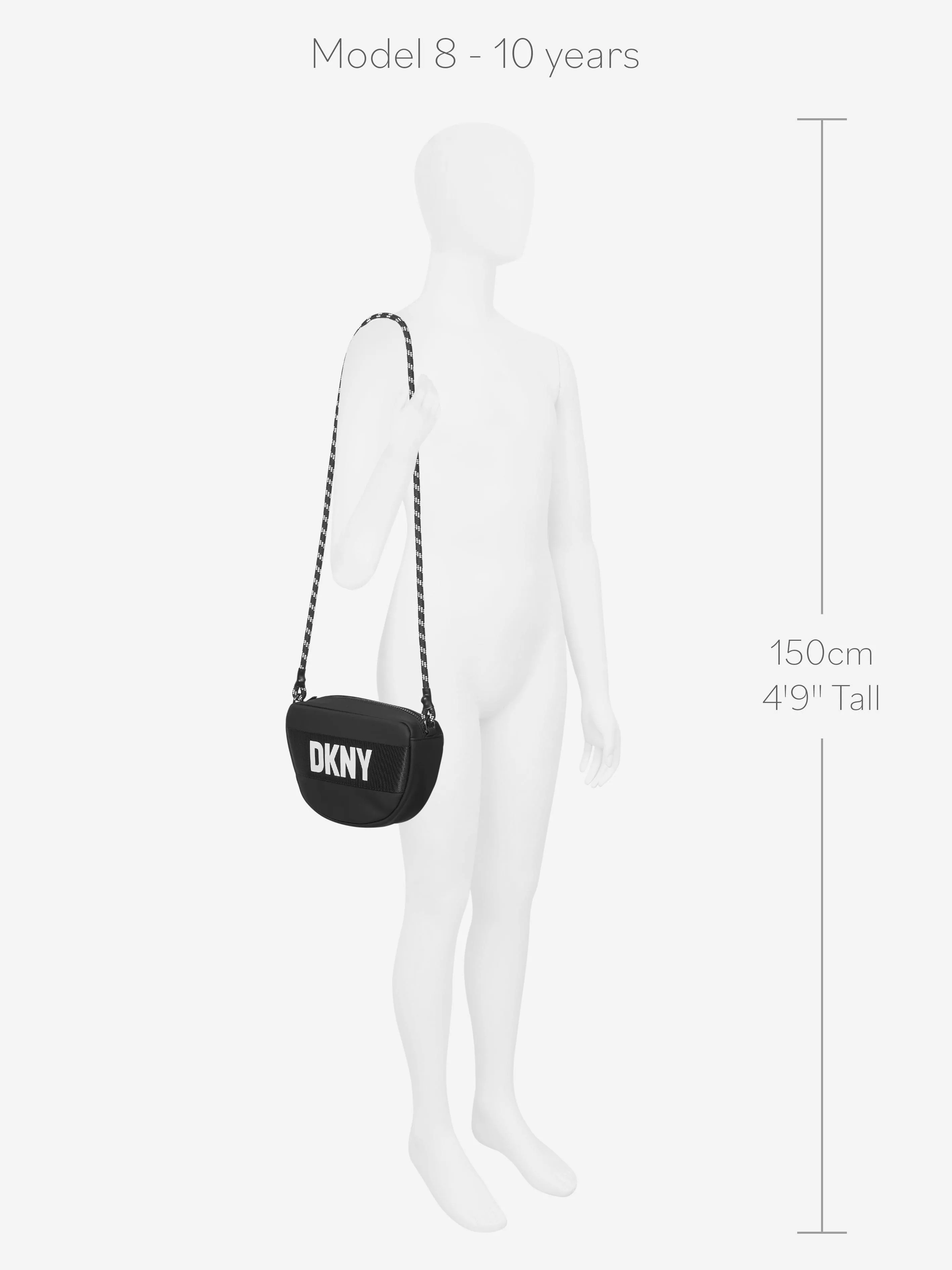 DKNY Girls Logo Print Handle Bag in Black