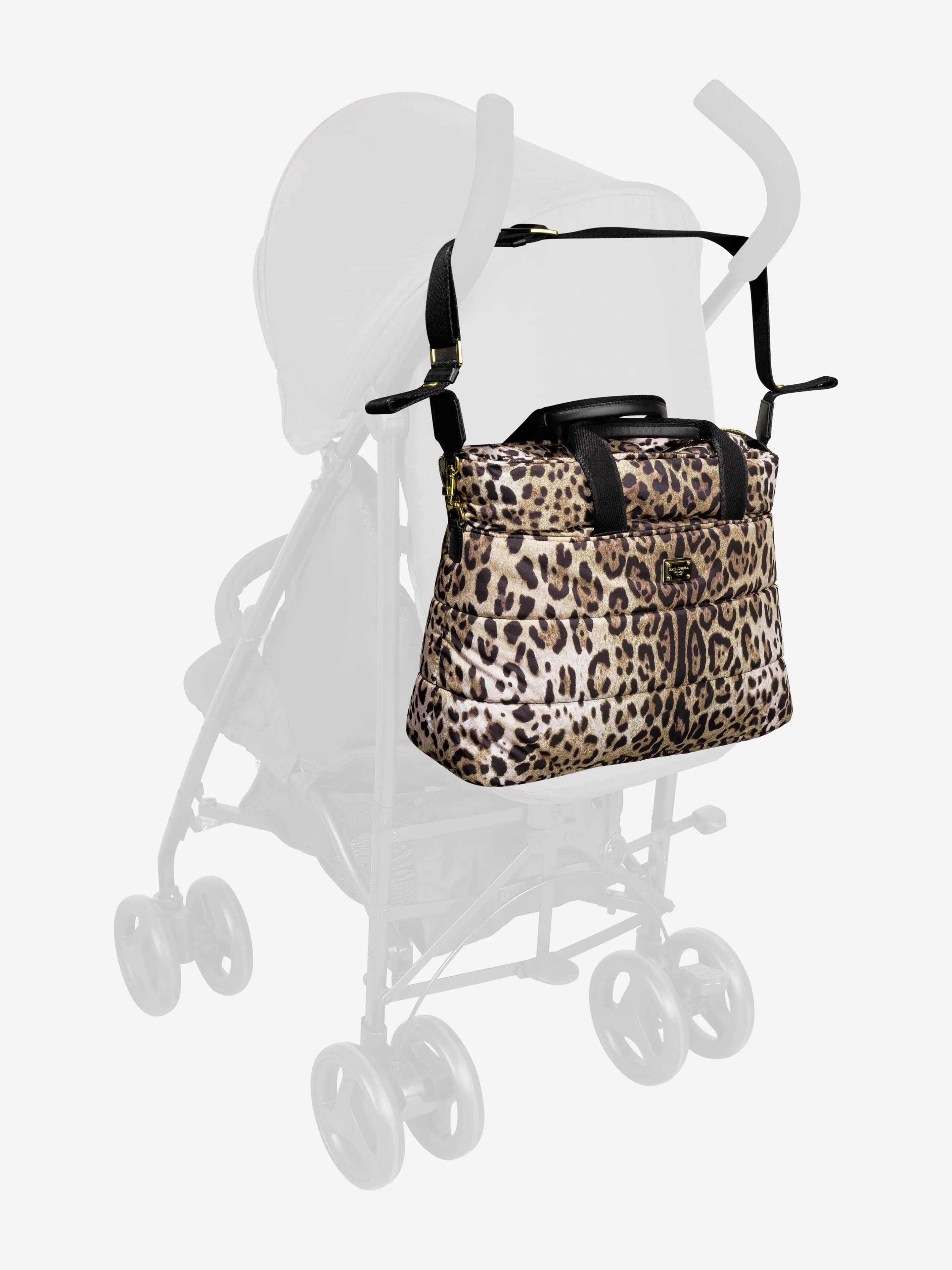 Dolce & Gabbana Baby Girls Leopard Print Changing Bag in Brown