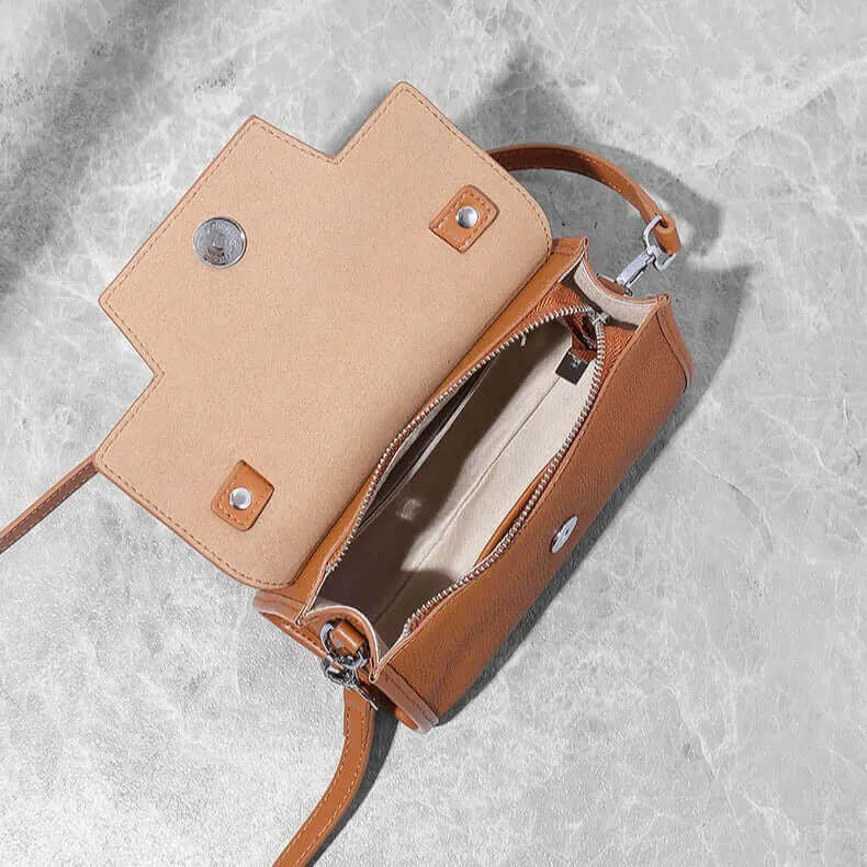 Elegant Leather Mini Shoulder Crossbody Bag