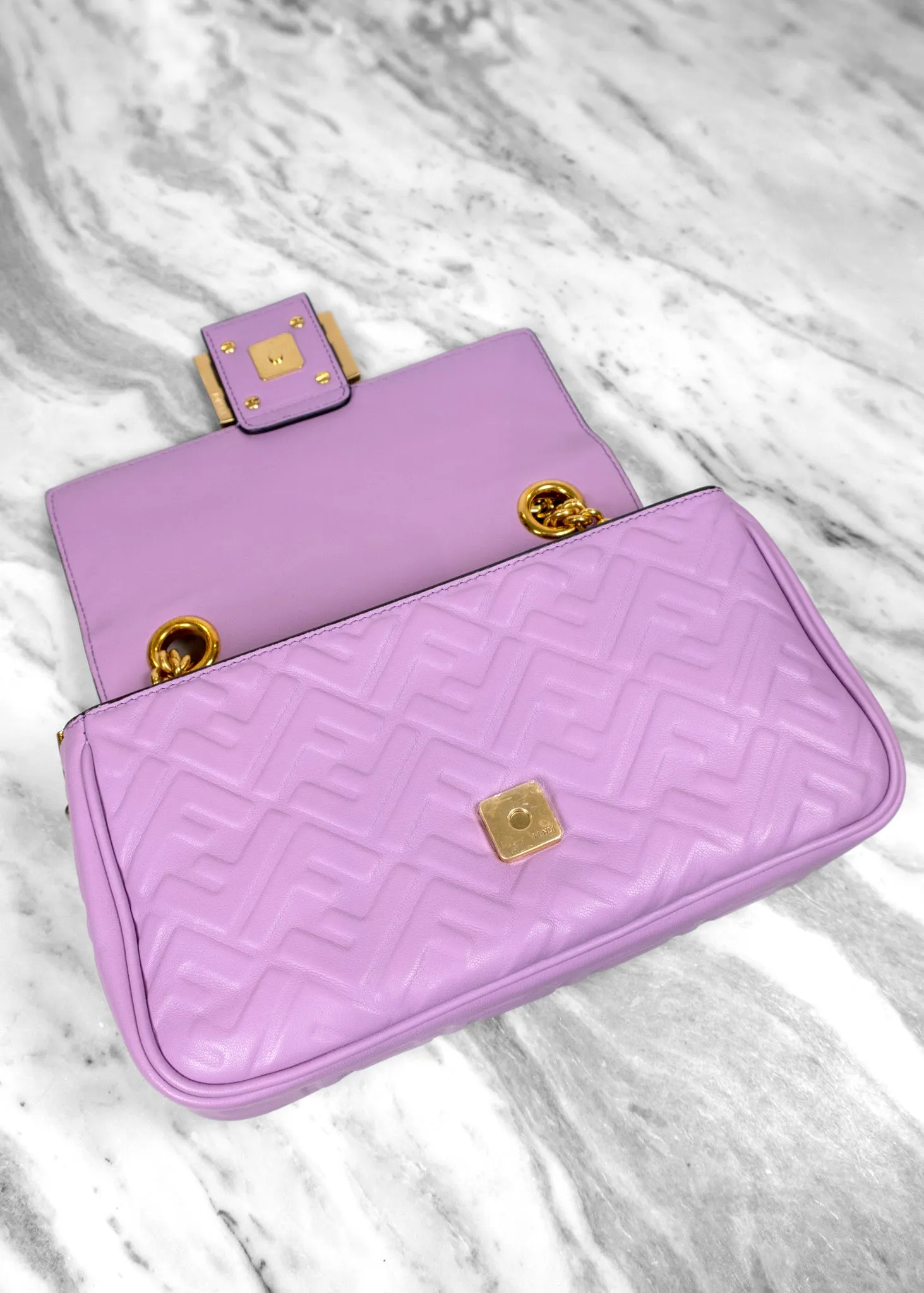 Fendi Lilac Baguette Chain Midi