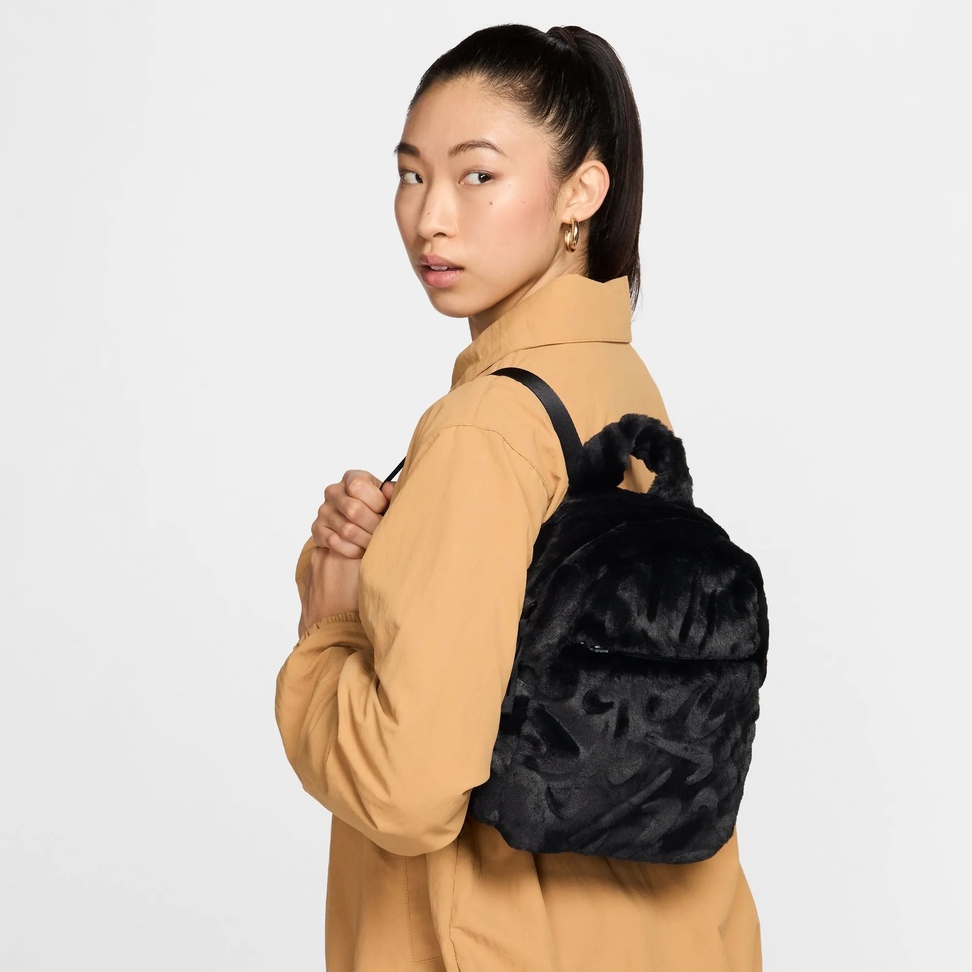 FUTURA FAUX FUR MINI BACKPACK "BLACK"