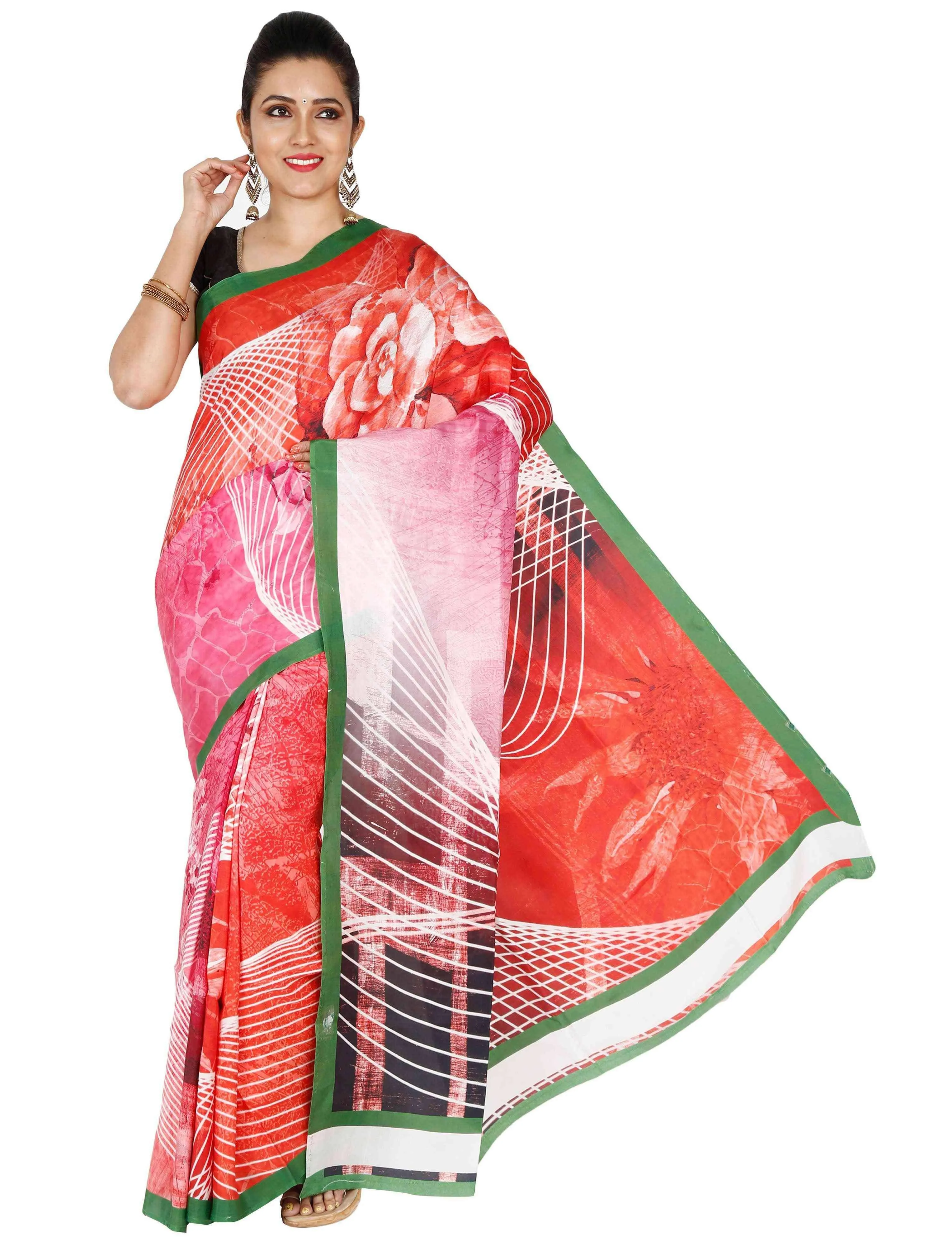 Guniaa Women Digital Printed Sarees