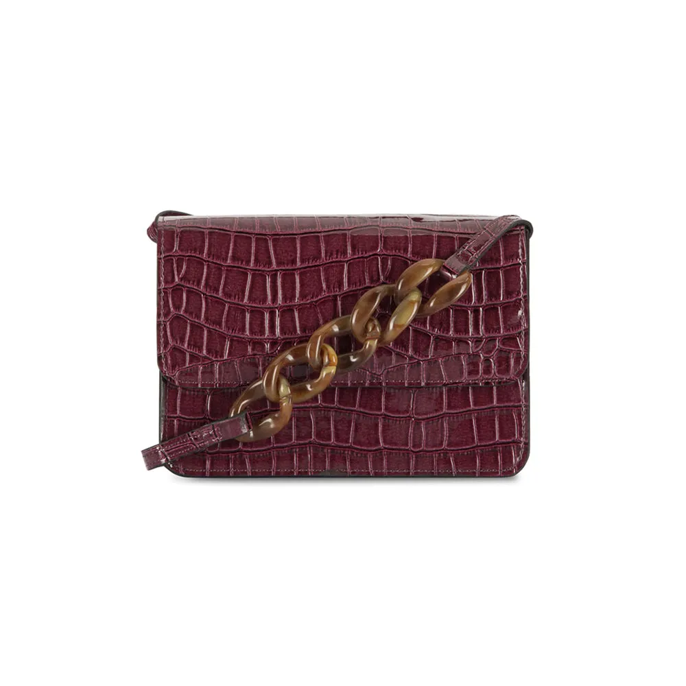 IMARS Stylish Crossbody Rose Bud Cherry For Women & Girls (Baguette) Made With Faux Leather