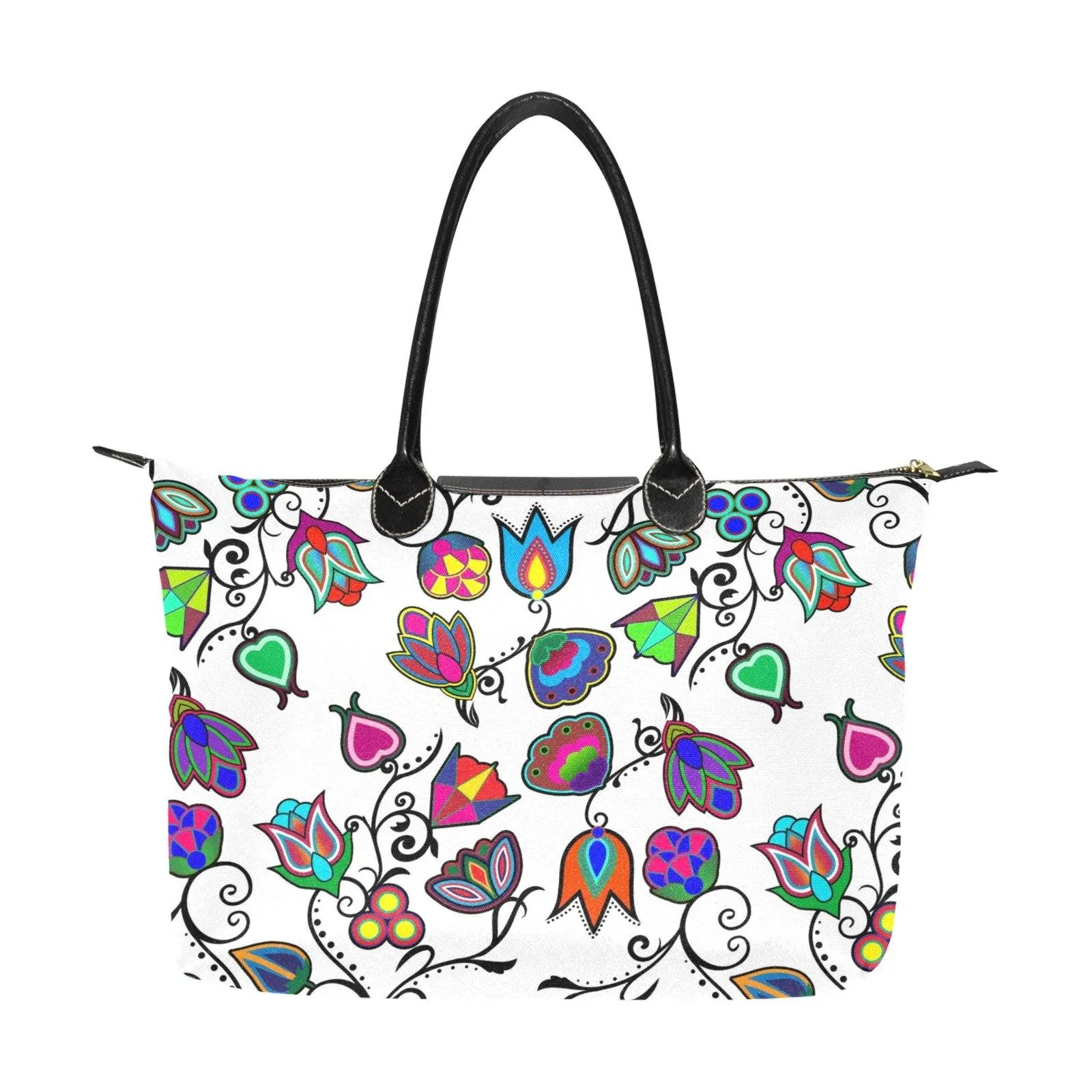 Indigenous Paisley White Single-Shoulder Lady Handbag