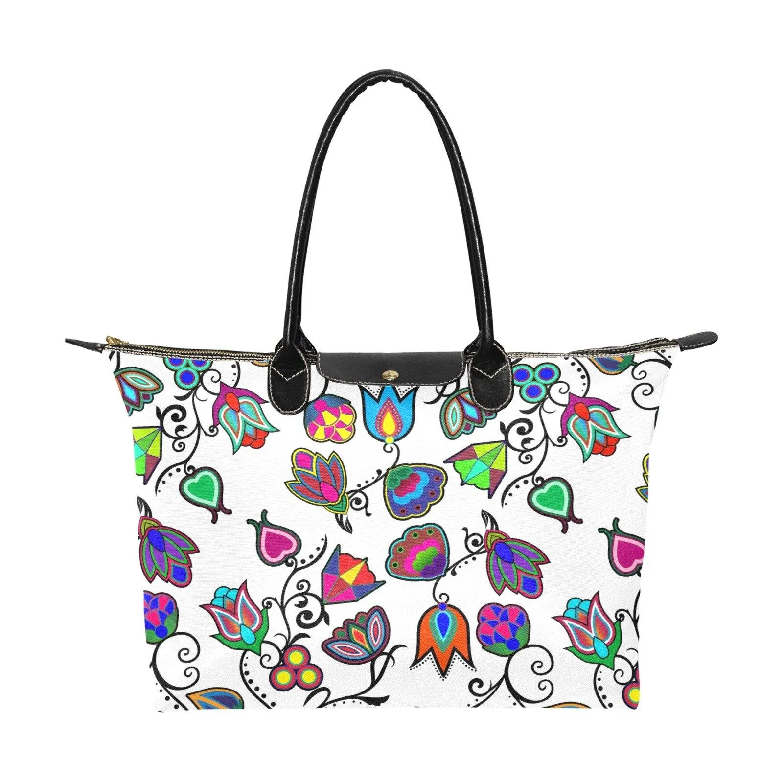 Indigenous Paisley White Single-Shoulder Lady Handbag