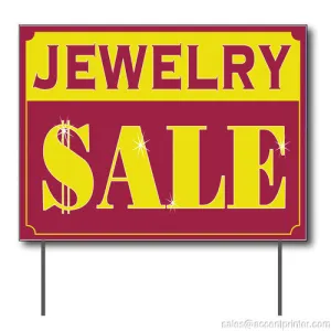 Jewelry Sale Curbside Sign, 24"w x 18"h, Full Color Double Sided