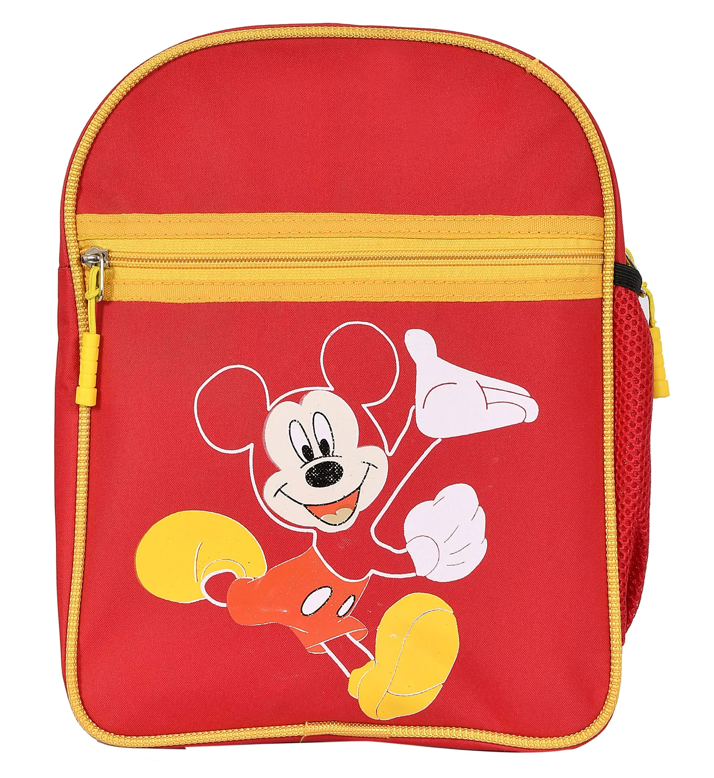 Kuber Industries Disney Print Unisex School Bag|Kids School Backpack|School Bag For Girls, Boys|Disney Mickey Mouse Print 13 Inch|Red|