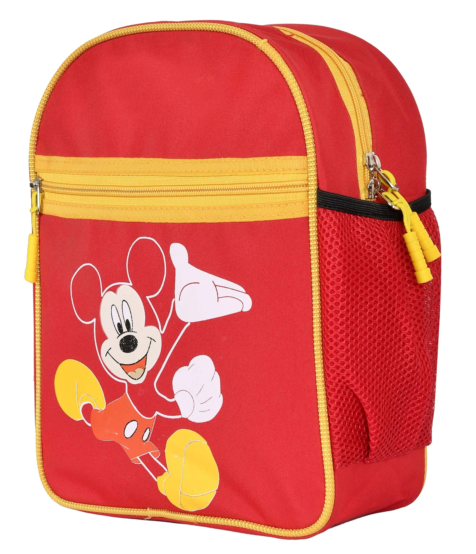 Kuber Industries Disney Print Unisex School Bag|Kids School Backpack|School Bag For Girls, Boys|Disney Mickey Mouse Print 13 Inch|Red|