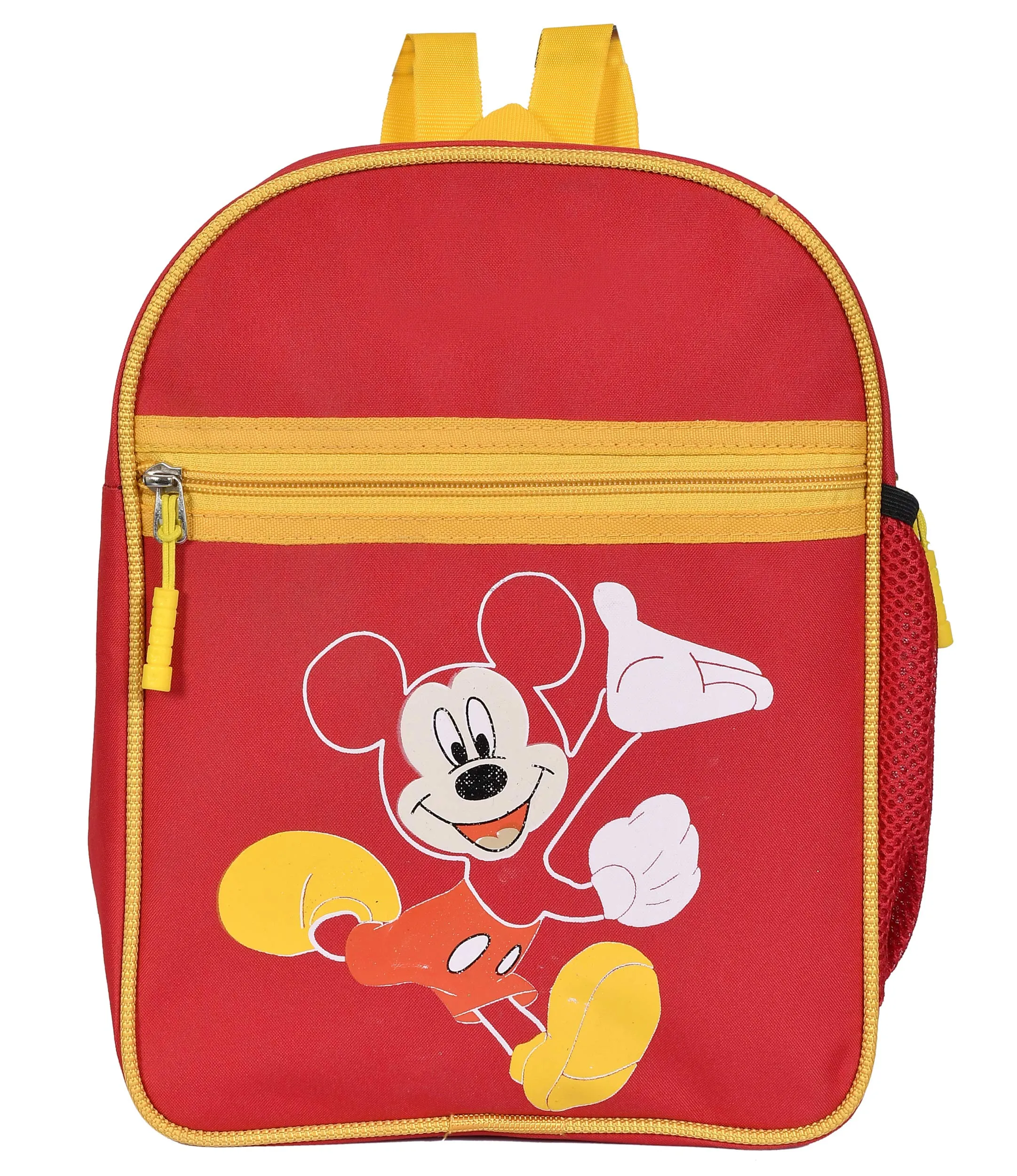 Kuber Industries Disney Print Unisex School Bag|Kids School Backpack|School Bag For Girls, Boys|Disney Mickey Mouse Print 13 Inch|Red|