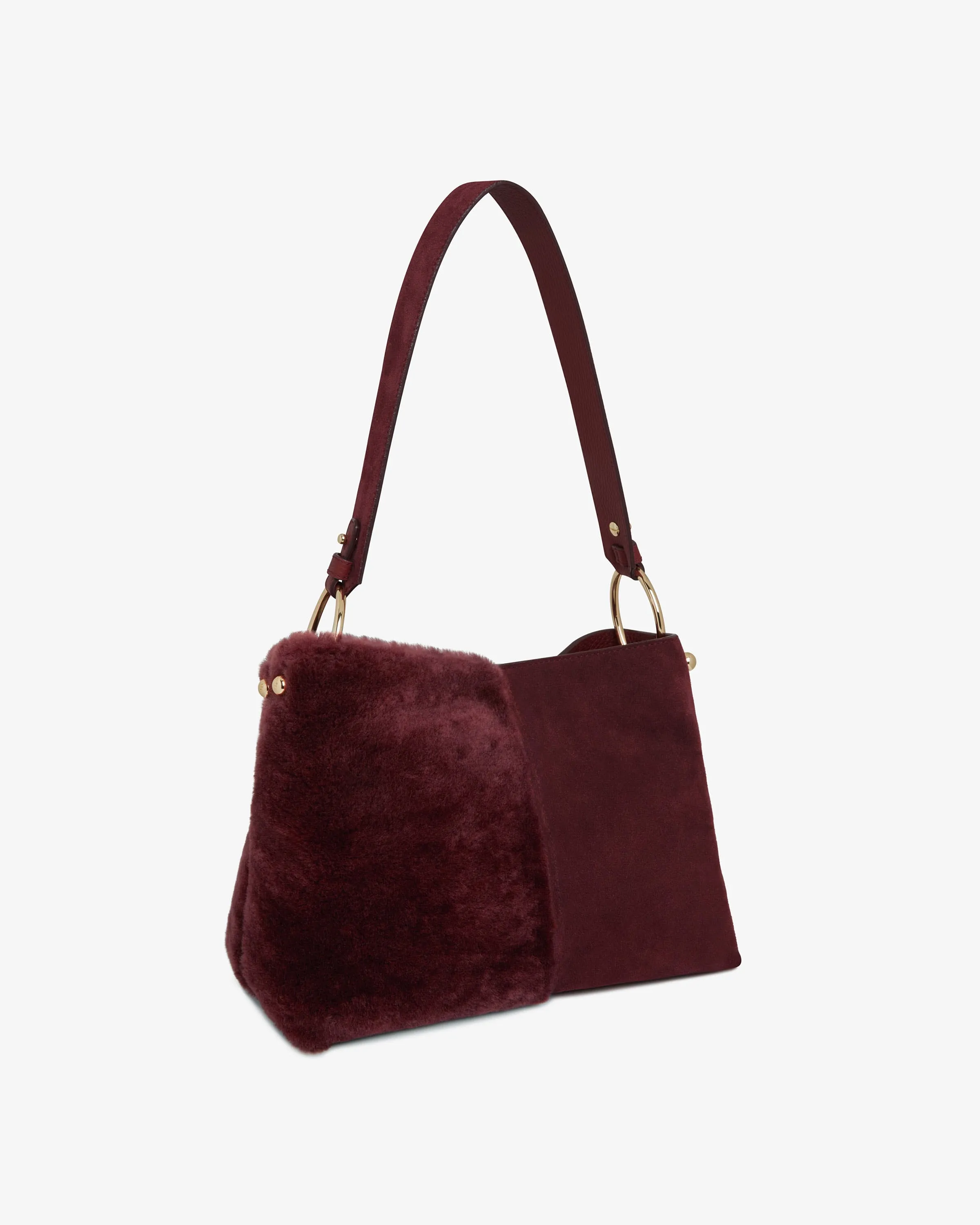 Lana Hobo - Oxblood Shearling