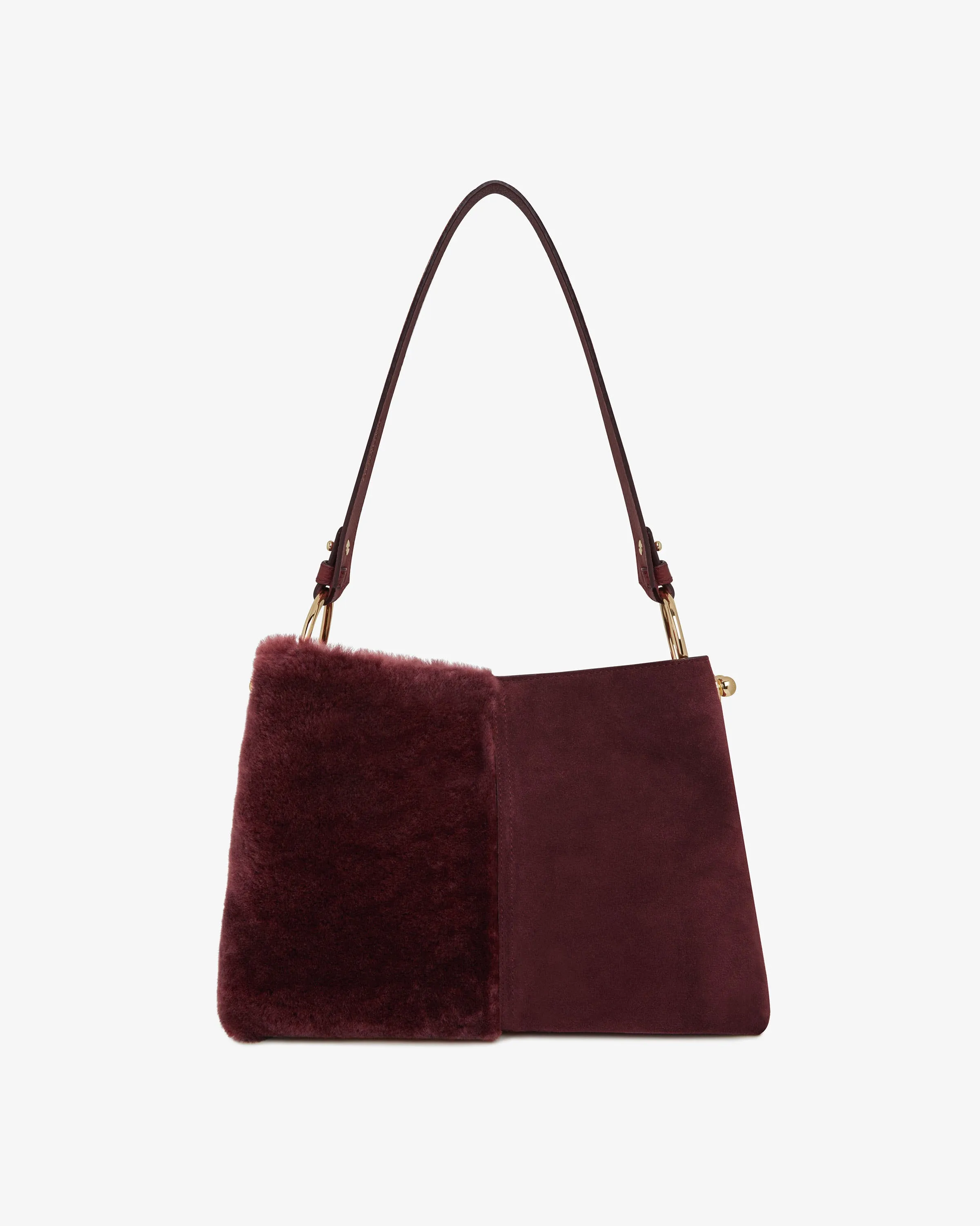 Lana Hobo - Oxblood Shearling