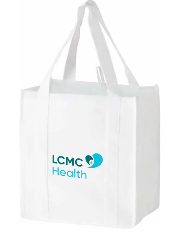 LCMC Health White Non Woven Shopper Tote Bag