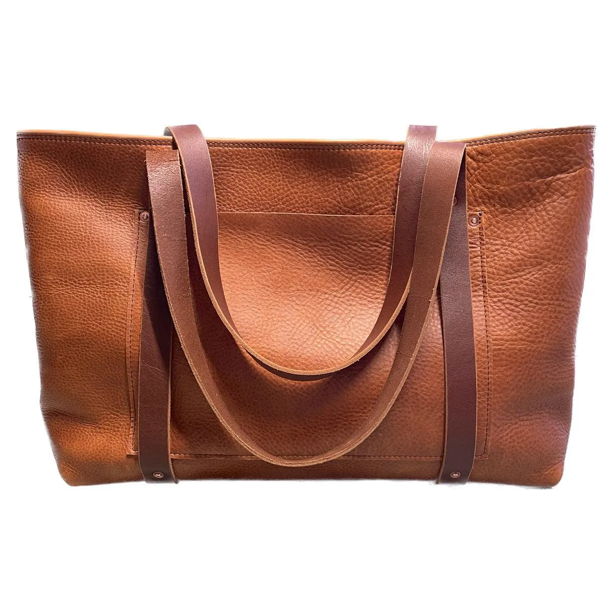 Leather Carryall Bag in Copper