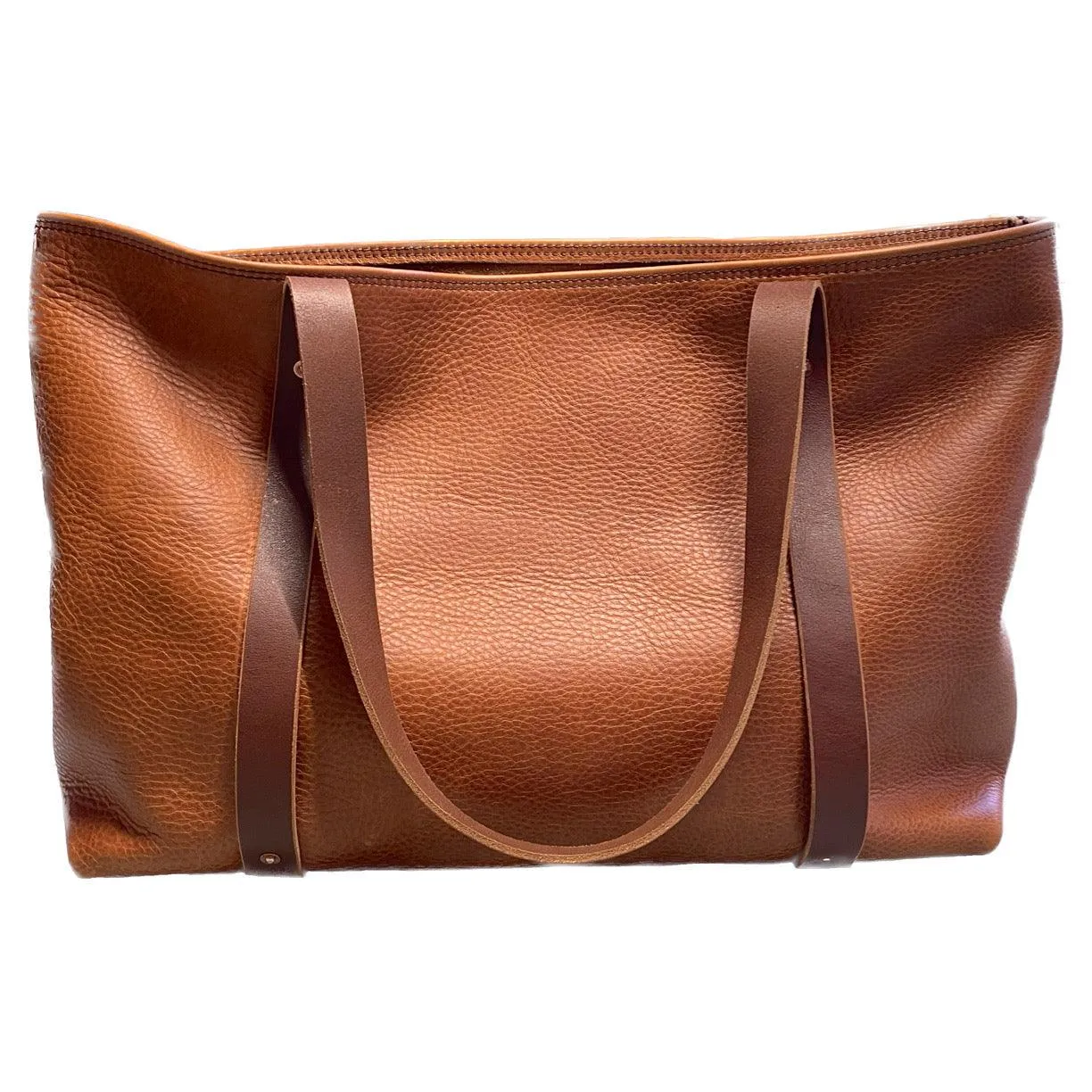 Leather Carryall Bag in Copper