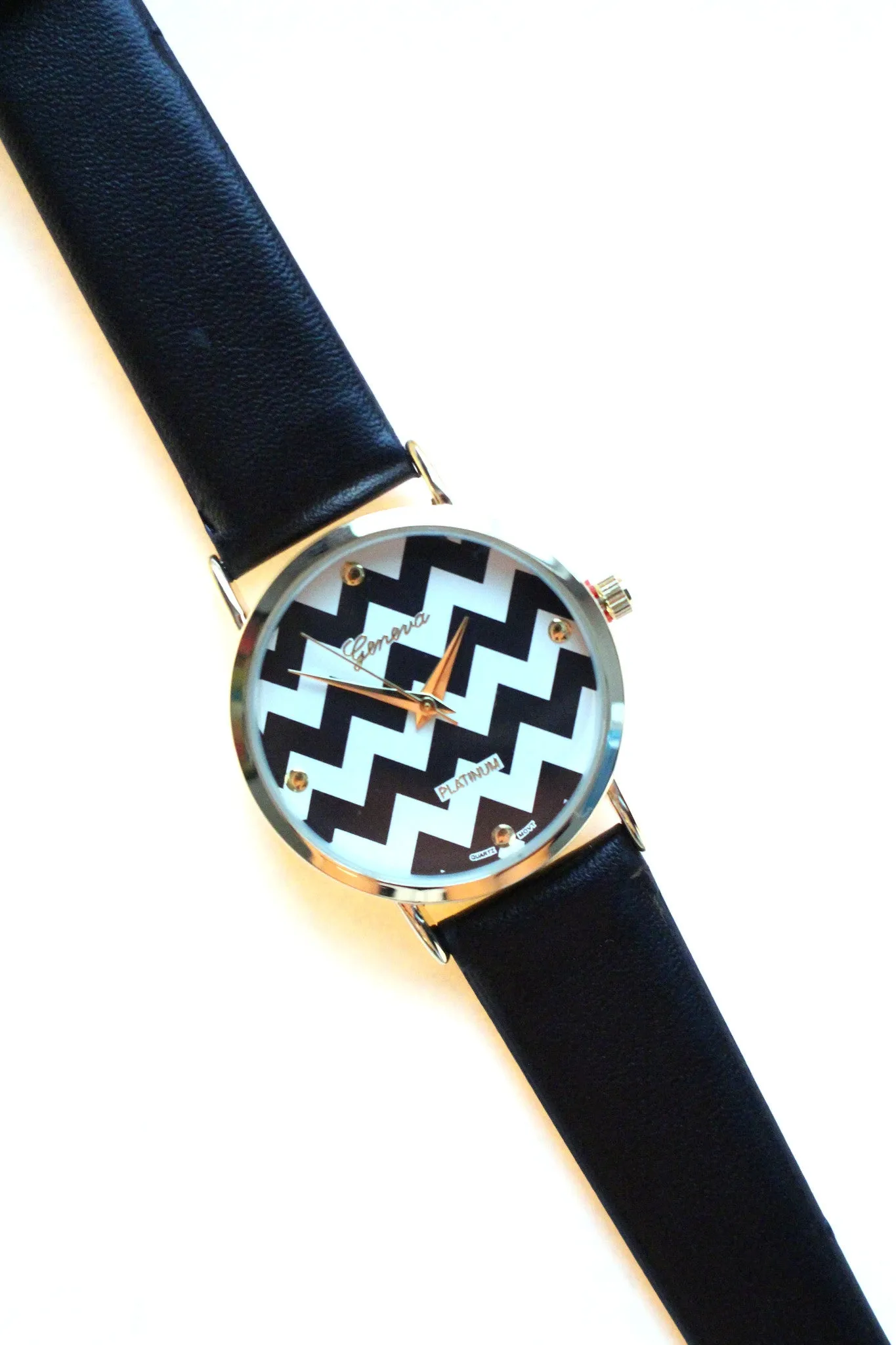 Leather Chevron Trendy Watches