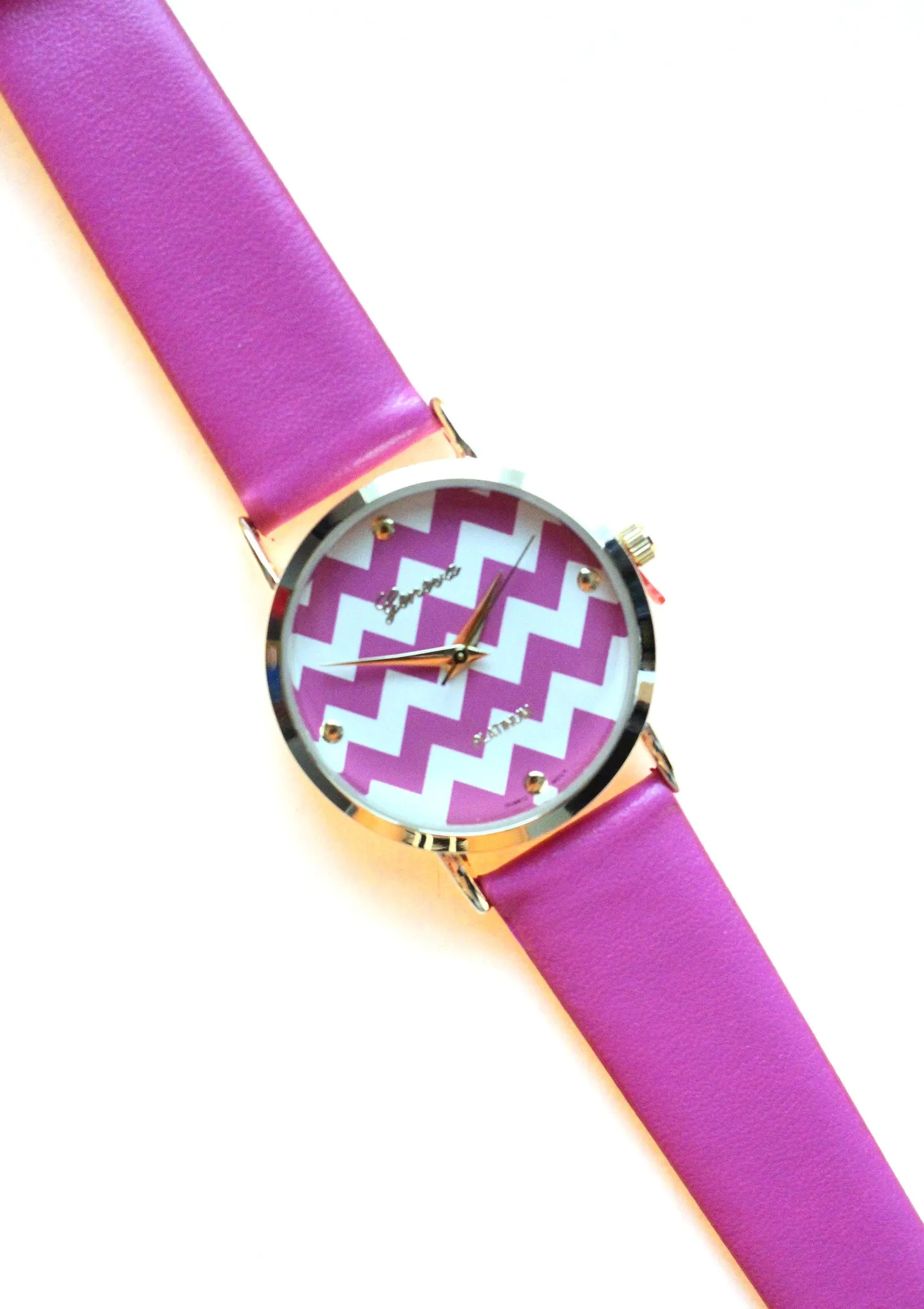 Leather Chevron Trendy Watches