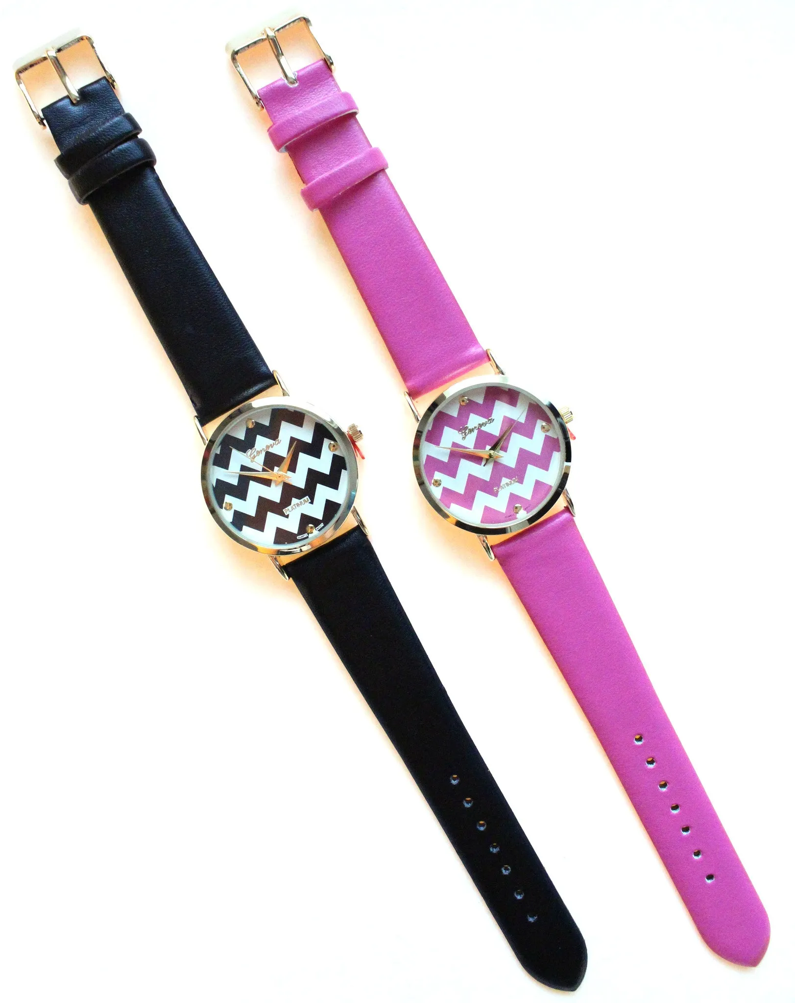 Leather Chevron Trendy Watches