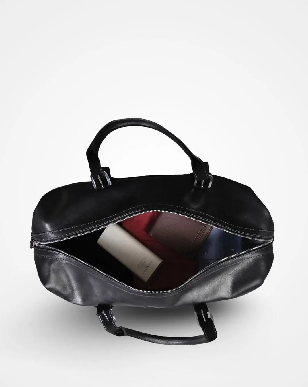 Louis - The Black Leather Duffle Bag