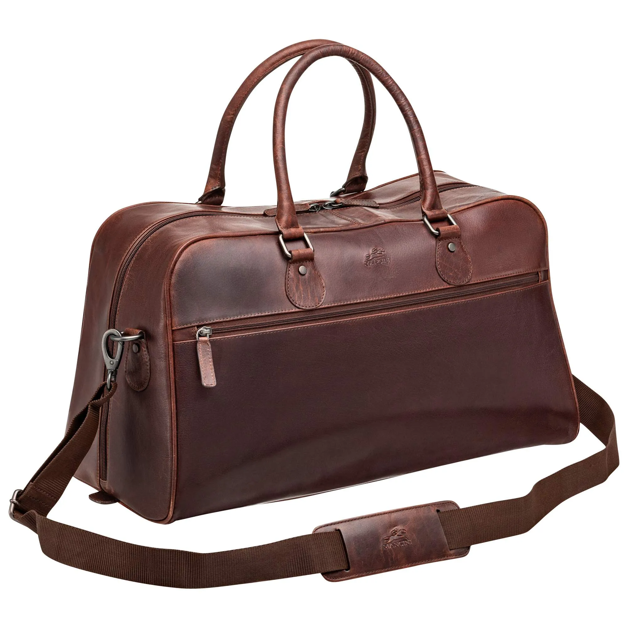 Mancini Leather Classic Duffle Bag