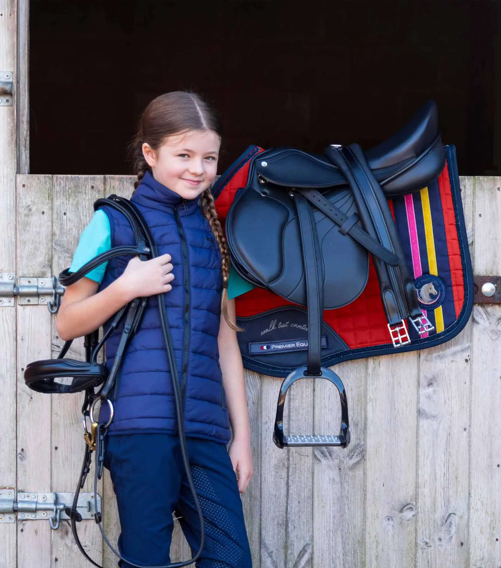 My Pony Jack Cotton GP/Jump Glitter Saddle Pad Red