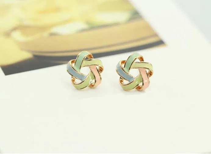 New Fashion Novel Jewelry Color Stripe Earrings For Women