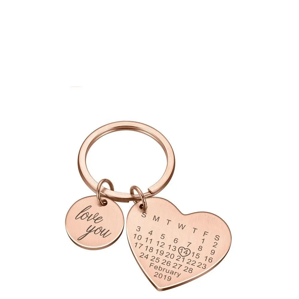 Personalized Calendar Keychain