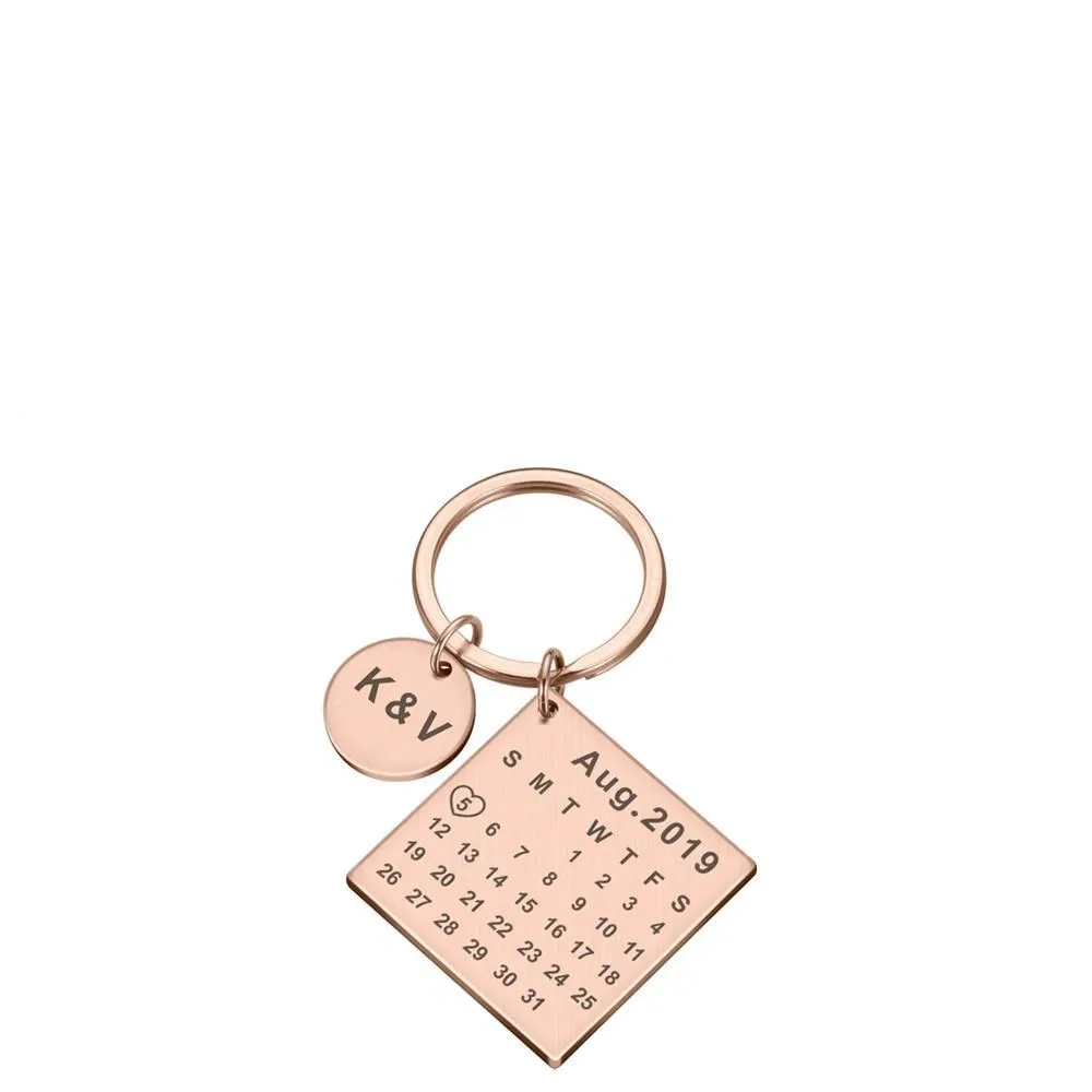 Personalized Calendar Keychain